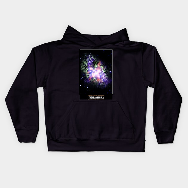 High Resolution Astronomy The Crab Nebula Kids Hoodie by tiokvadrat